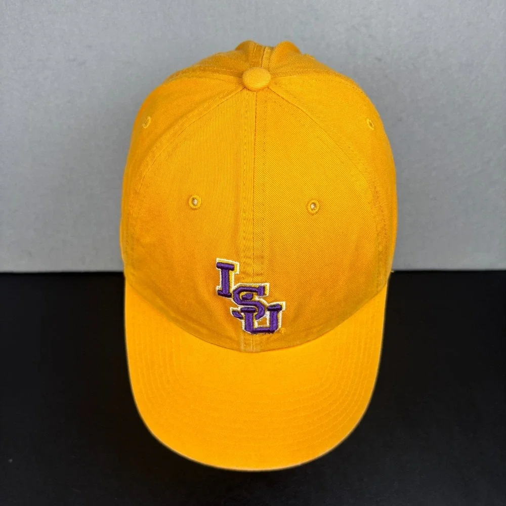 LSU Tigers '47 Brand Clean Up Hat Yellow Adjustable Baseball Cap Purple Logo